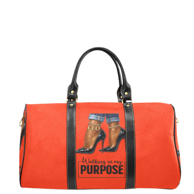 Walking in My Purpose Waterproof Travel Bag