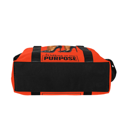Walking in My Purpose Large Duffle Bag