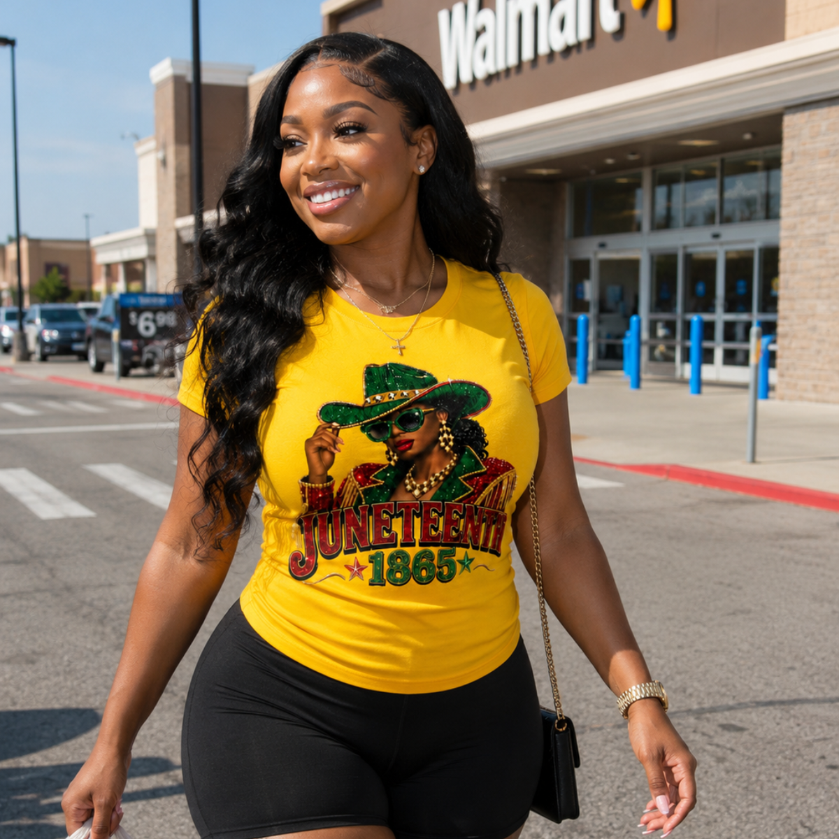 Juneteenth 1865 Rhinestone Cowgirl T-Shirt