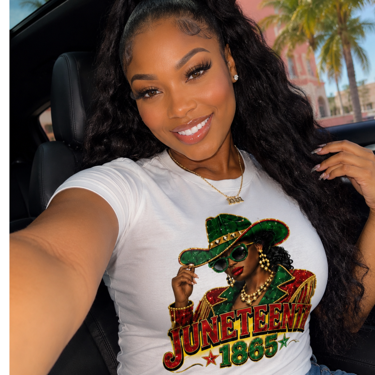 Juneteenth 1865 Rhinestone Cowgirl T-Shirt