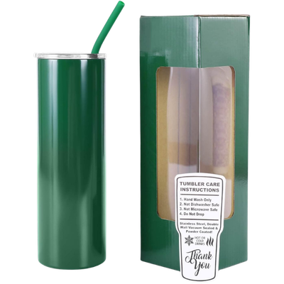 20oz Skinny Stainless Steel Tumbler – Glossy Finish